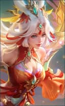 Rafaela wearing the Bloom of Abundance skin, in-game portrait