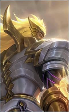 Roger wearing the Fiend Hunter skin, in-game portrait