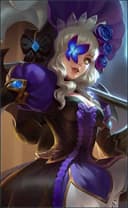 Ruby wearing the Hidden Orchid Butterfly skin, in-game portrait