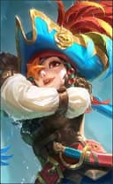 Ruby wearing the Pirate Parrot skin, in-game portrait