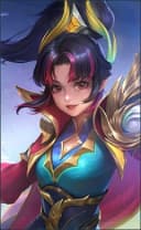 Ruby wearing the Prismatic Plume skin, in-game portrait