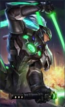 Saber wearing the Force Warrior skin, in-game portrait