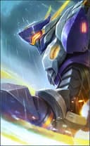 Saber wearing the Codename - Storm skin, in-game portrait