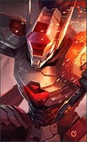 Saber wearing the Fullmetal Ronin skin, in-game portrait