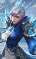 Silvanna wearing the Queen Frost skin, in-game portrait
