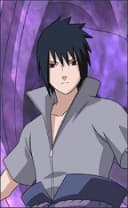 Suyou wearing the Sasuke Uchiha skin, in-game portrait