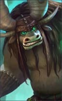 Thamuz wearing the General Kai skin, in-game portrait