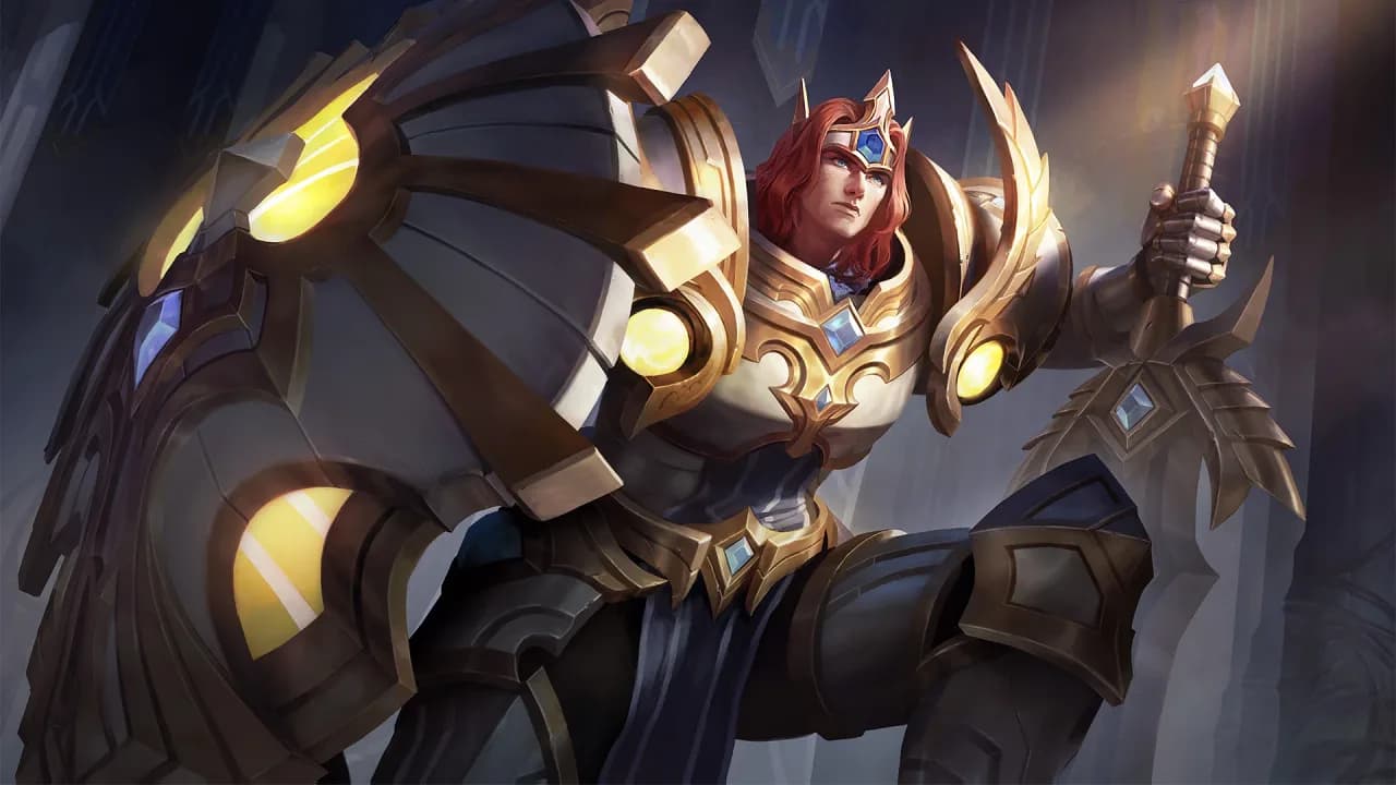 Tigreal Lightborn - Defender skin artwork