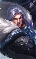 Tigreal wearing the Dark Guardian skin, in-game portrait