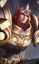 Tigreal wearing the Lightborn - Defender skin, in-game portrait