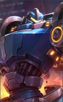 Uranus wearing the Mech Protector skin, in-game portrait