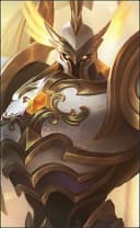 Uranus wearing the Celestial Bastion skin, in-game portrait
