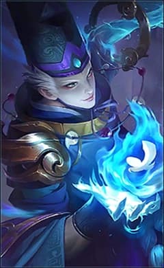 Valir wearing the Shikigami Sumonner skin, in-game portrait