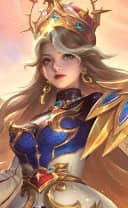 Vexana wearing the The Sun Empress skin, in-game portrait