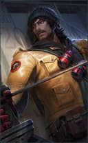Yi Sun-shin wearing the Apocalypse Agent skin, in-game portrait