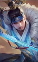 Yi Sun-shin wearing the Surging Torrent skin, in-game portrait