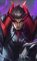Yu Zhong wearing the Black Dragon skin, in-game portrait