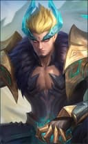 Yu Zhong wearing the Emerald Dragon skin, in-game portrait