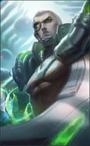 Yu Zhong wearing the Biohazard skin, in-game portrait