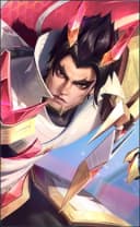 Yu Zhong wearing the Dragon's Shade skin, in-game portrait