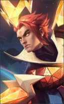 Yu Zhong wearing the Cosmic Dragon skin, in-game portrait