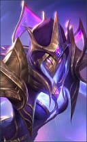 Yve wearing the Astrowarden skin, in-game portrait