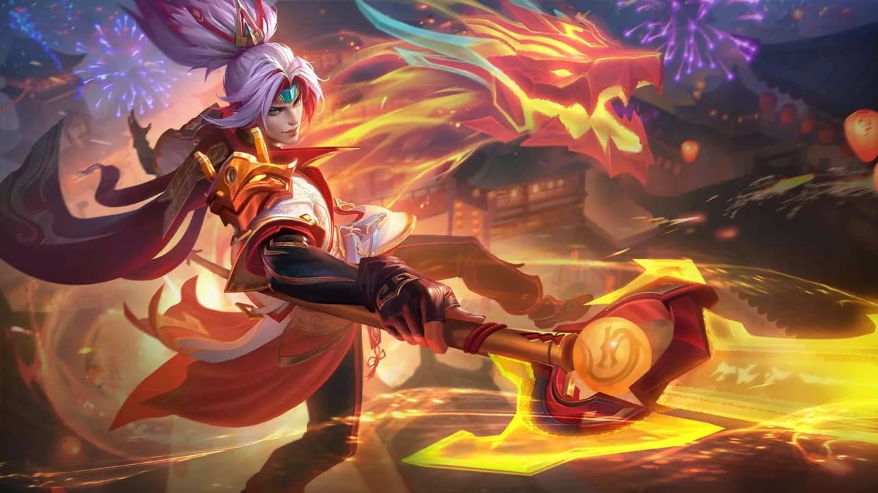 Zilong Dragon of Prosperity skin artwork