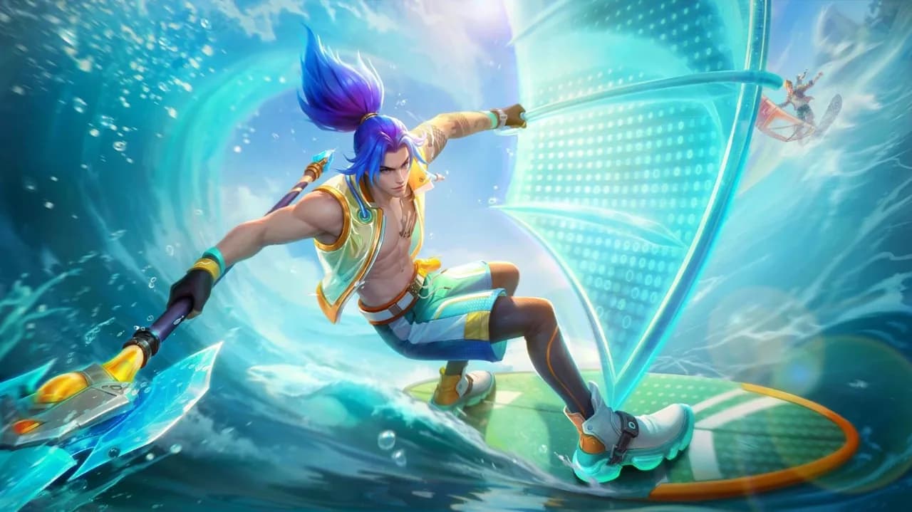 Zilong Summer Waves skin artwork