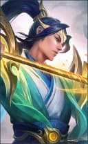 Zilong wearing the Empyrean Paladin skin, in-game portrait