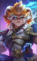 Aulus wearing the War Lion skin, in-game portrait