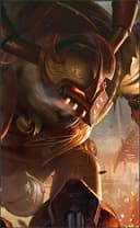 Belerick wearing the Torch Guardian skin, in-game portrait