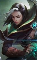 Benedetta wearing the Shadow Ranger skin, in-game portrait