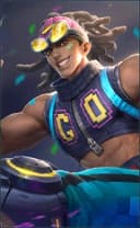 Bruno wearing the Street Football skin, in-game portrait