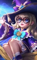 Chang'e wearing the Lunar Magic skin, in-game portrait