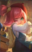 Chang'e wearing the Moon Artist skin, in-game portrait
