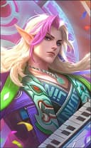 Estes wearing the SPARKLE Estes skin, in-game portrait