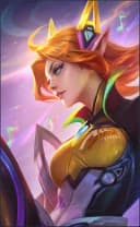 Eudora wearing the Atomic Pop Eudora skin, in-game portrait