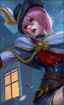 Fanny wearing the Royal Cavalry skin, in-game portrait