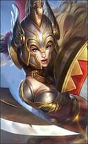 Freya wearing the Gladiator skin, in-game portrait