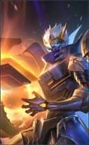 Granger wearing the Starfall Knight skin, in-game portrait