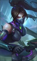 Hanabi wearing the V.E.N.O.M. Nephila skin, in-game portrait