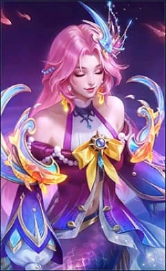 Kadita wearing the Maiden of the Tide skin, in-game portrait