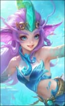 Kalea wearing the Shimmering Waves skin, in-game portrait