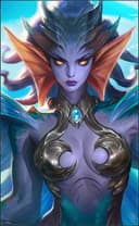 Karrie wearing the Gill-Girl skin, in-game portrait