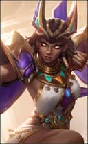 Karrie wearing the Wheel of Justice skin, in-game portrait