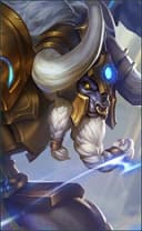 Minotaur wearing the Orbiter skin, in-game portrait