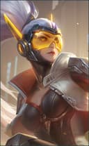 Miya wearing the Doom Catalyst skin, in-game portrait