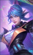 Miya wearing the Atomic Pop Miya skin, in-game portrait