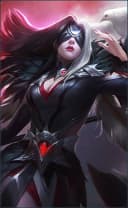 Pharsa wearing the Wings of Vengeance skin, in-game portrait