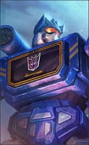 Popol and Kupa wearing the Soundwave & Ravage skin, in-game portrait